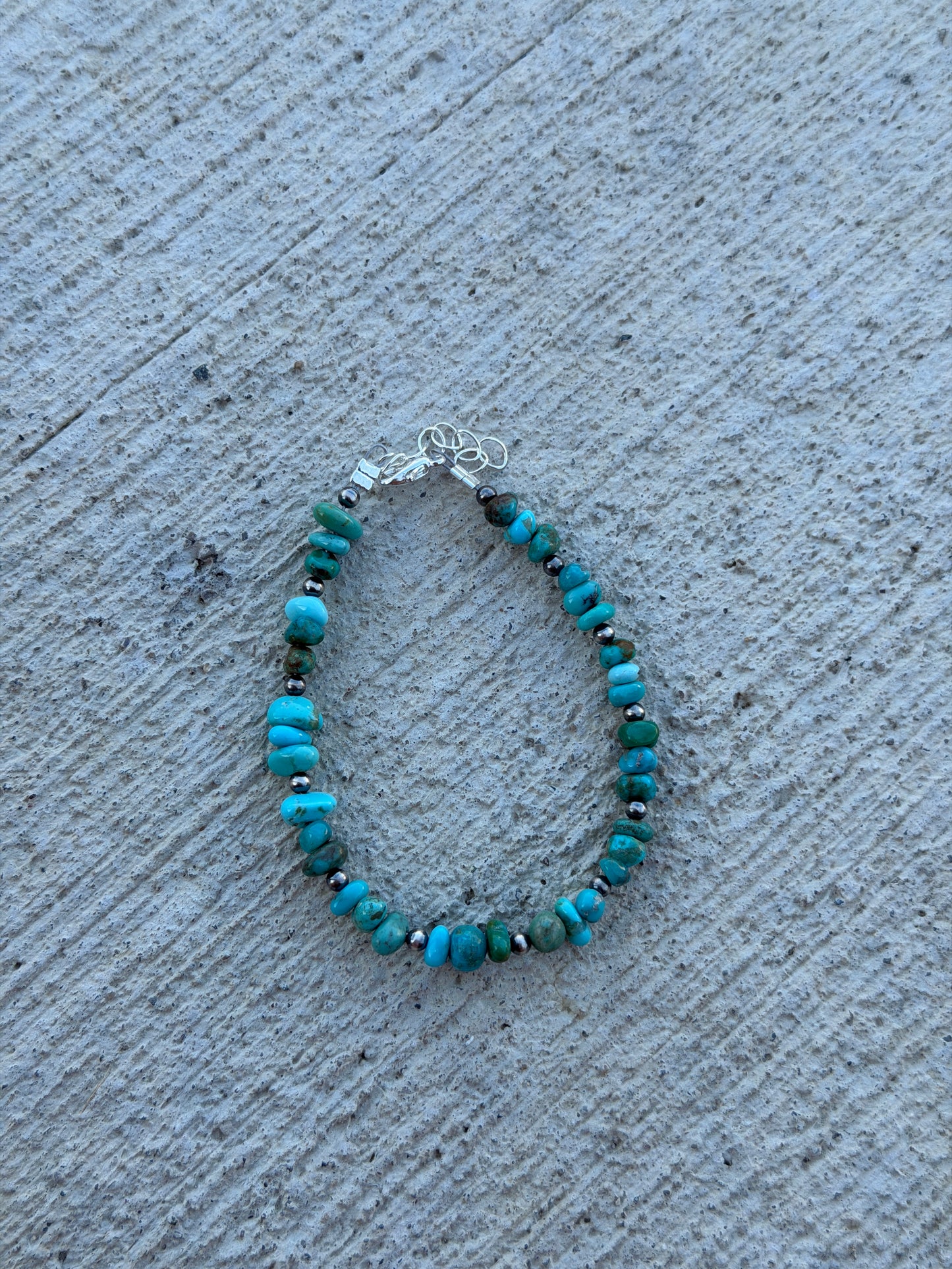 7-8" Pearl & Turquoise Chip
