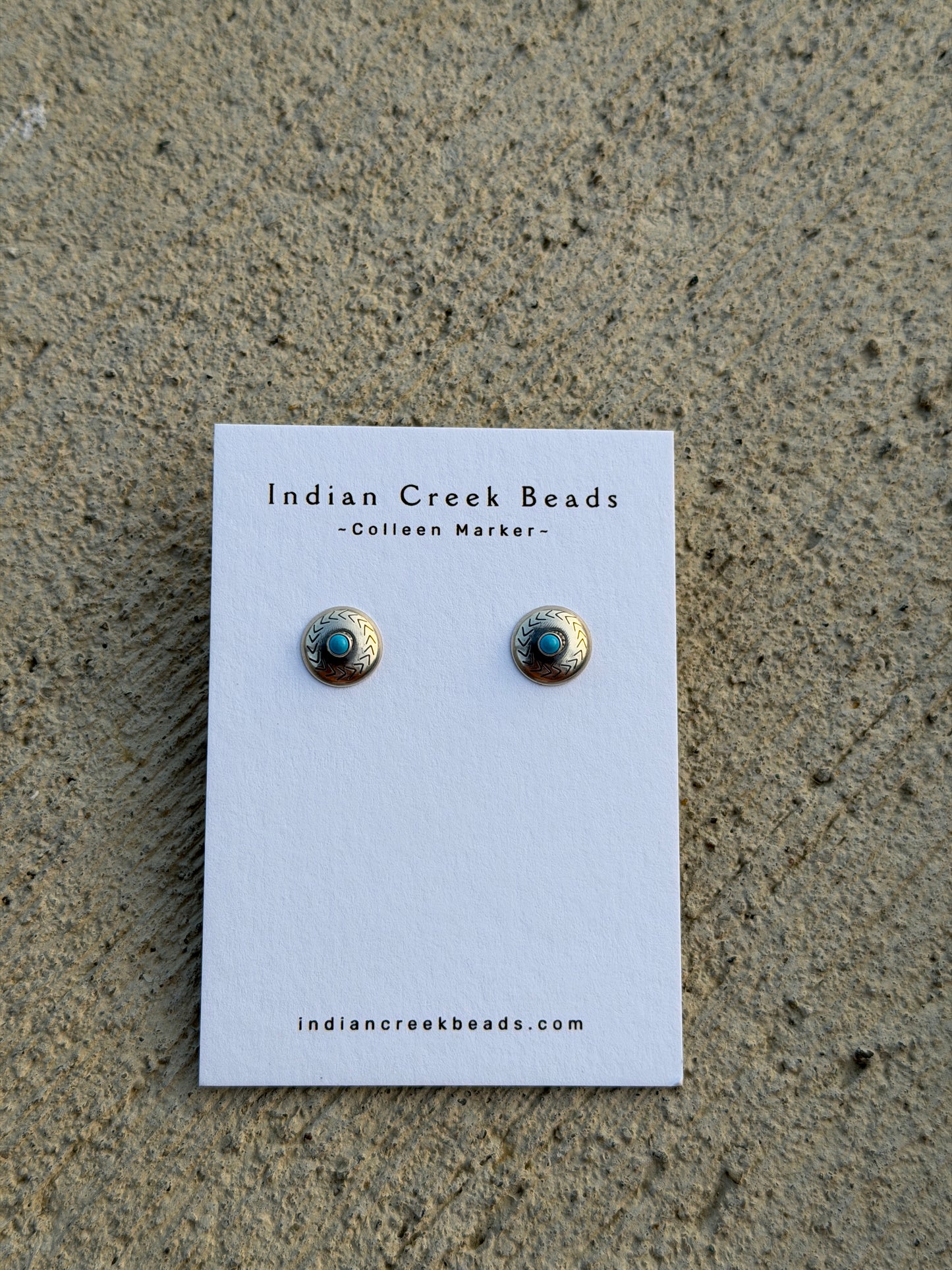 Sterling Turquoise Arrow Studs
