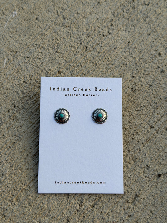 Sterling Circle Concho Turquoise