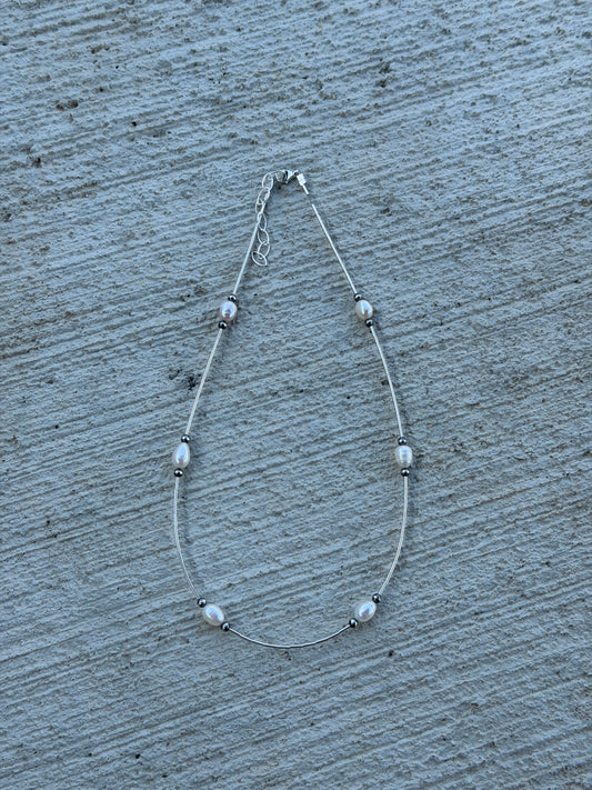 15-16.5" Liquid Silver & Freshwater