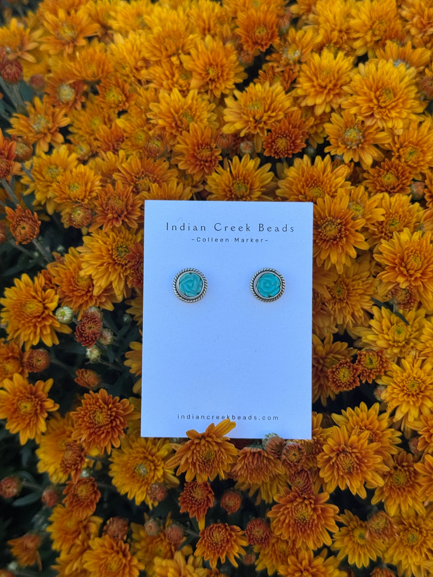 Turquoise Flower Earrings