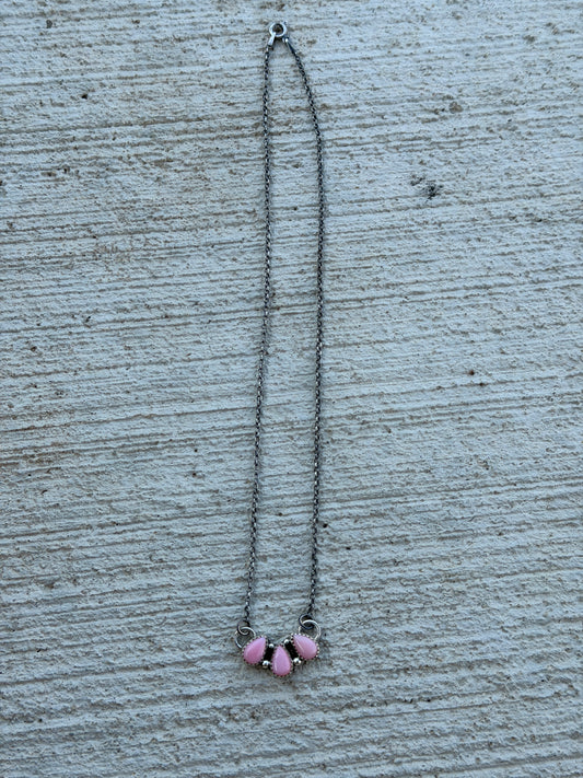 16" 3 stone Pink Conch Bar