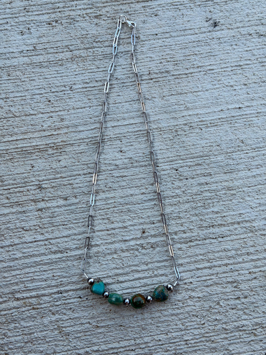 18" Turquoise & Pearl BN