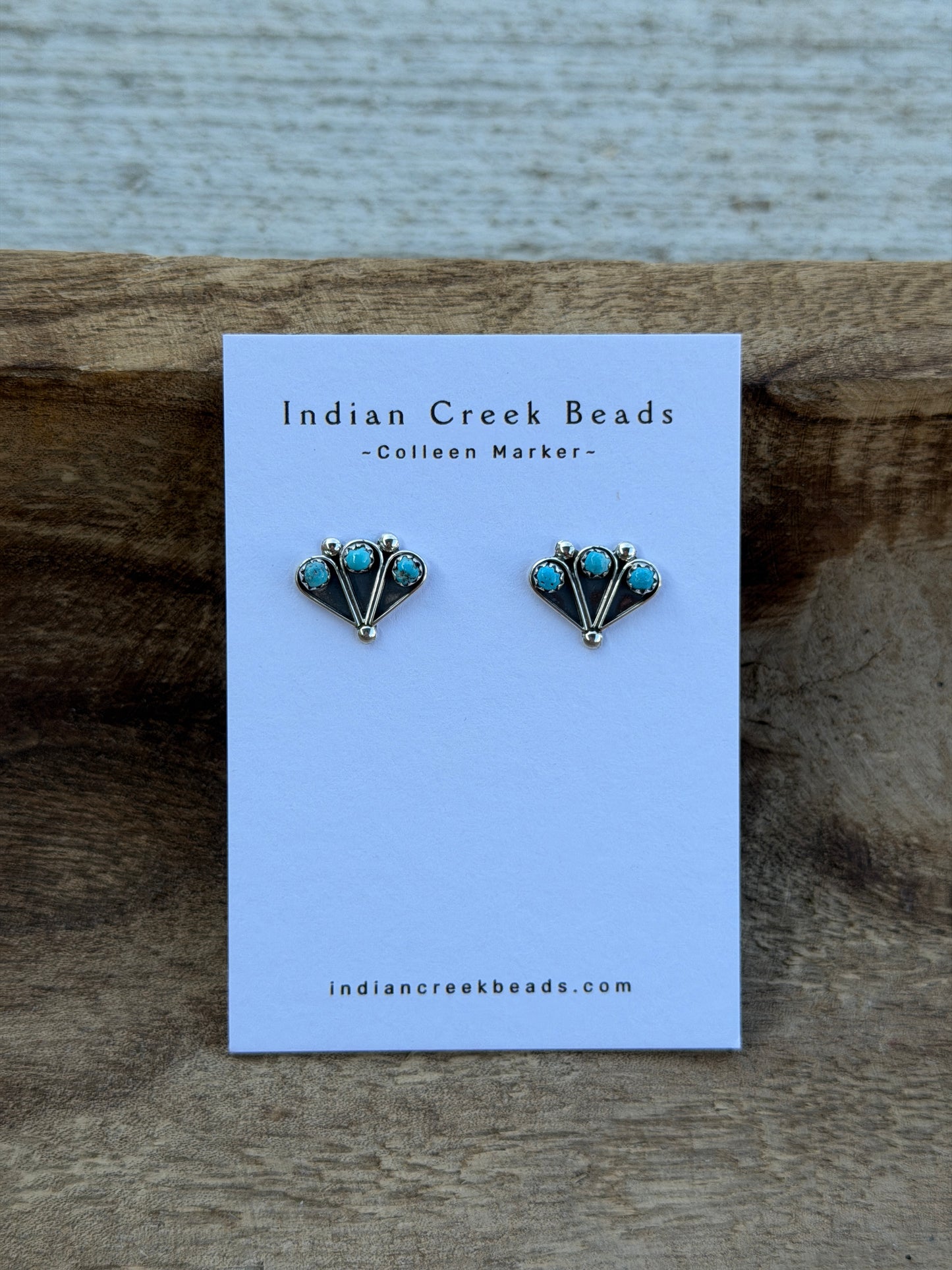 3 stone Turquoise Detail Earrings