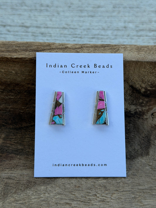 Cotton Candy Dahlia Earrings