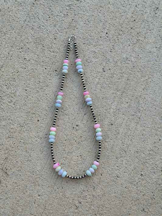 19-20.5" Pearl & Multi Color Opal