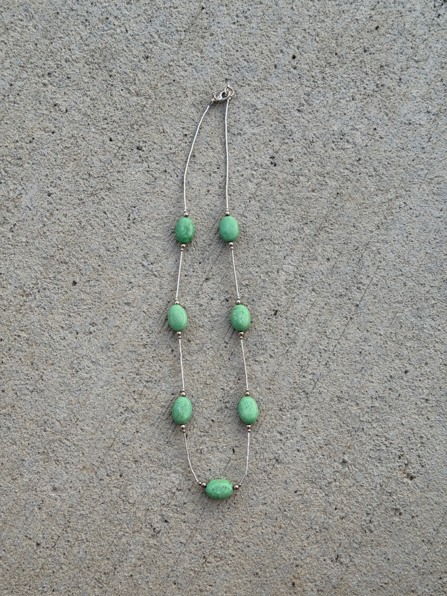 17" Liquid Silver & Turquoise