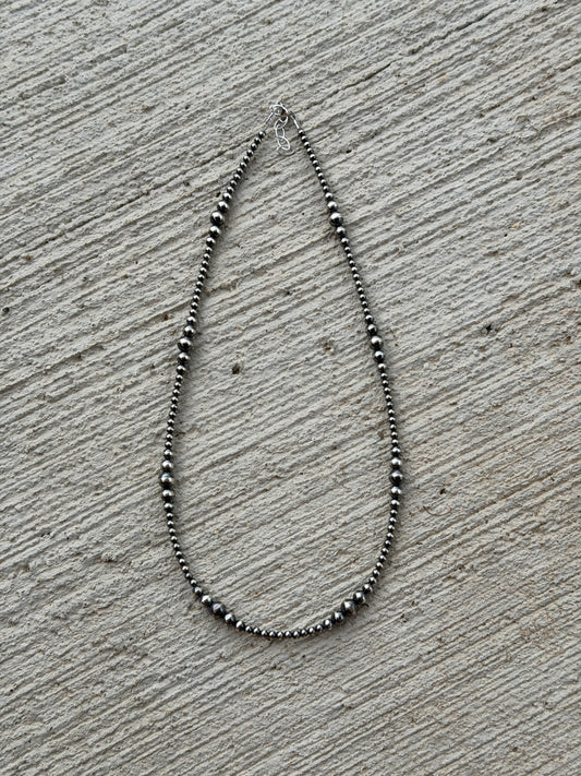18-19.5" 3-6mm Sterling Pearls
