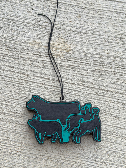 Teal Painted Multi Species- Citron Cedarwood