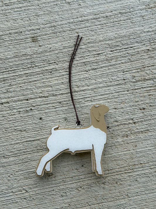 Tan Headed Goat Freshie- Green Apple