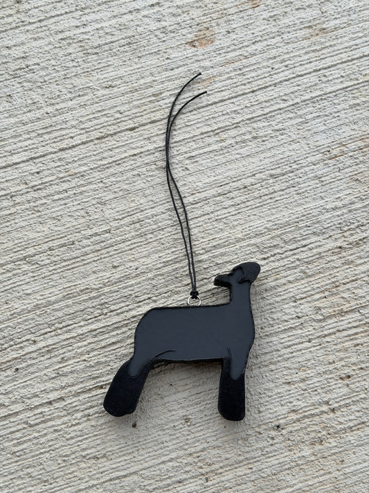 Black Painted Sheep Freshie- Coconut Leather