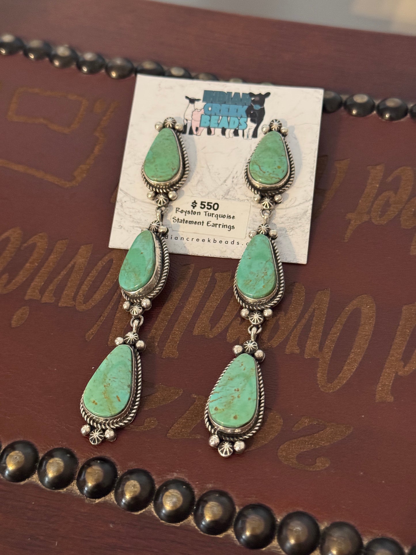 Royston Turquoise Statement Earrings