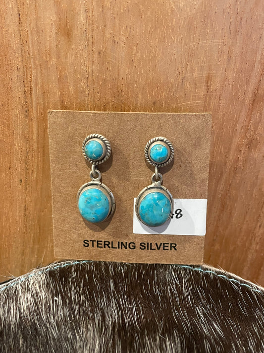 Kingman Turquoise Dangle Earrings