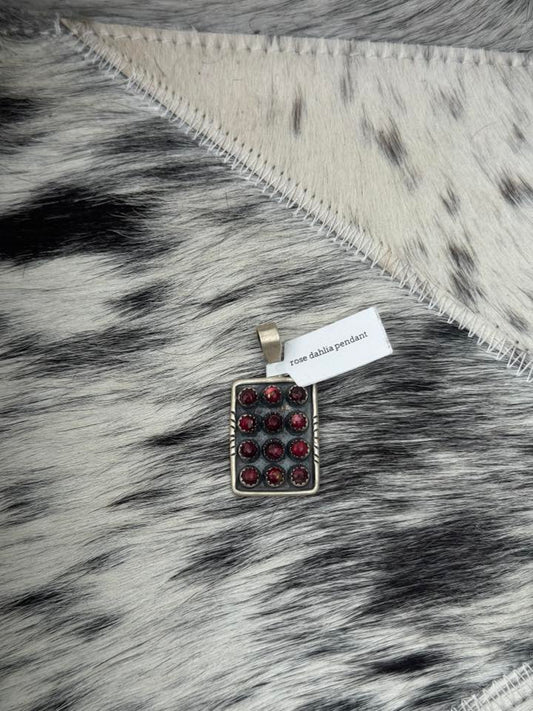 Rose Dahlia Cluster Pendant